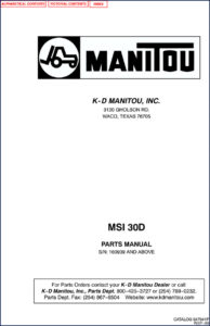 k, k-d manitou manual