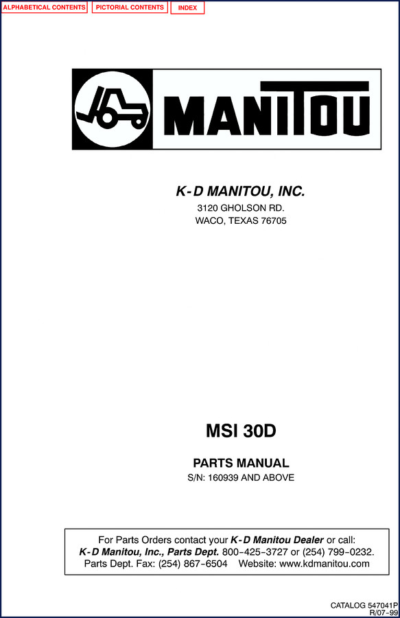 k, k-d manitou manual