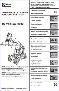 kalmar dc 4160, dc 4560 parts catalog, kalmar parts catalog, kalmar dc