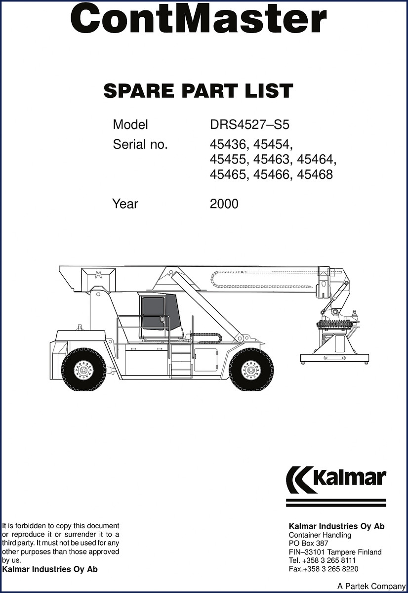 kalmar drs4527, kalmar manual