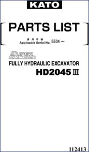 kato hd2045 parts catalog, kato parts catalog, kato hd2045