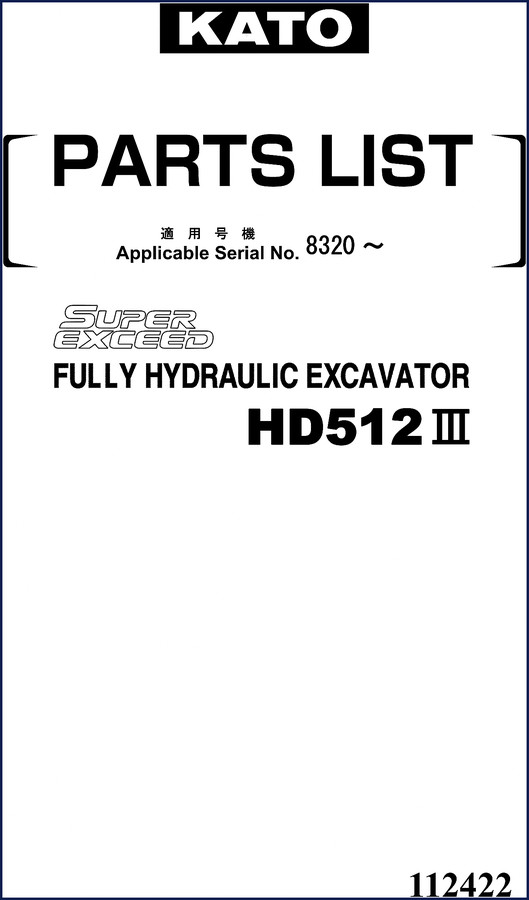 kato hd512iii parts catalog, kato parts catalog, kato hd512iii