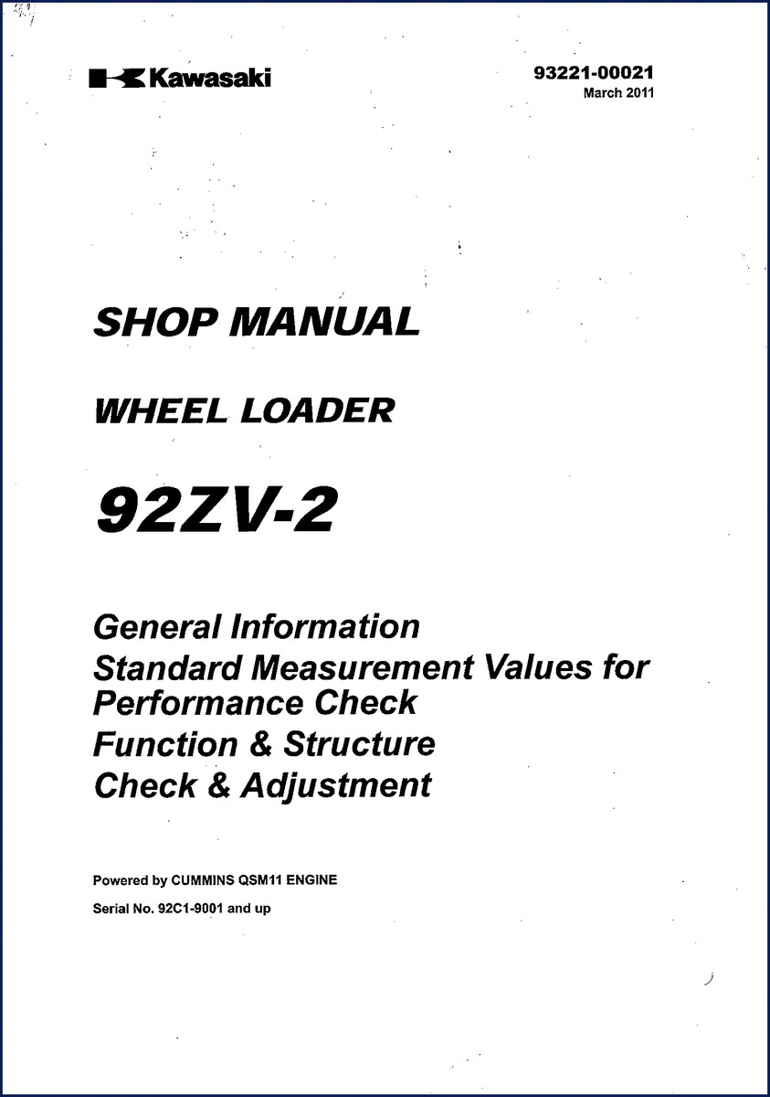 kawasaki 92zv, kawasaki manual