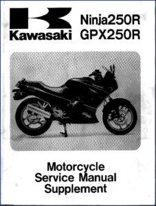 kawasaki ninja250r gpx250r service manual, kawasaki service manual, kawasaki ninja250r