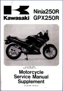 kawasaki ninja250r gpx250r service manual, kawasaki service manual, kawasaki ninja250r