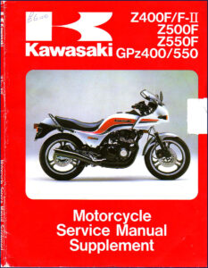 kawasaki z400f z500f z550f gpz400 gpz550 service manual, kawasaki service manual, kawasaki z400f