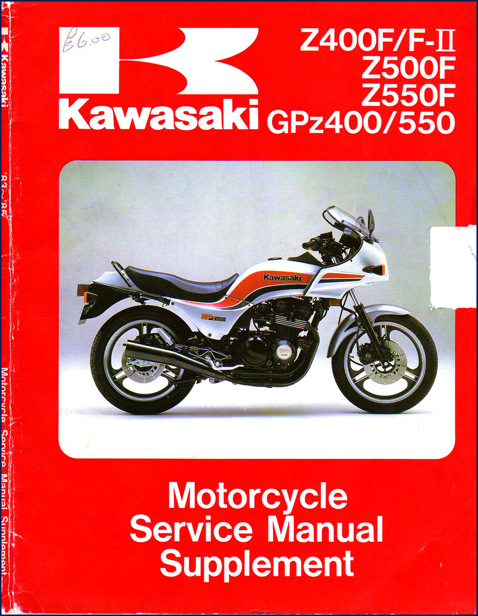 kawasaki z400f z500f z550f gpz400 gpz550 service manual, kawasaki service manual, kawasaki z400f