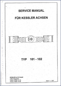 kessler 101, 102 1997 service manual, kessler service manual, kessler 101,