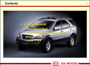 kia motors sorento sigma sirius ii technical manual, kia motors manual, kia motors motors