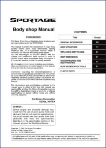 kia sportage 2004 workshop manual, kia workshop manual, kia sportage