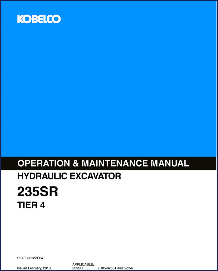fiat kobelco 235sr 2010 user manual, fiat kobelco manual, fiat kobelco kobelco