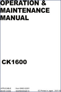 new holland kobelco ck1600 2007 operators manual, new holland kobelco manual, new holland kobelco holland