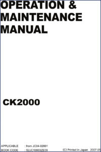 fiat kobelco ck2000 2007 operators manual, fiat kobelco manual, fiat kobelco kobelco
