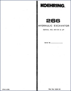 koehring 266 parts catalog, koehring parts catalog, koehring 266