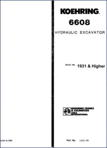 1985 koehring 6608 parts catalog, koehring parts catalog, koehring koehring