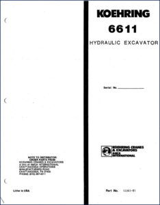koehring 6611 parts catalog, koehring parts catalog, koehring 6611