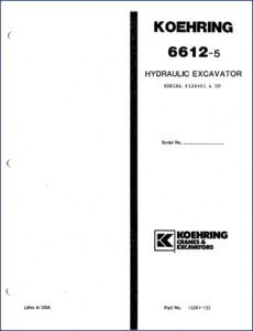 koehring 6612, manual,  6612