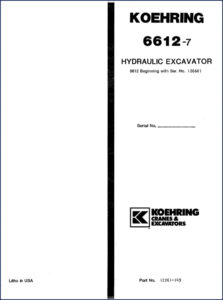 koehring 6612 & 6612, manual,  6612