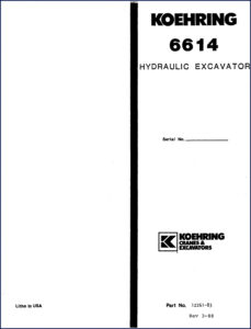 koehring 6614 1988 parts catalog, koehring parts catalog, koehring 6614