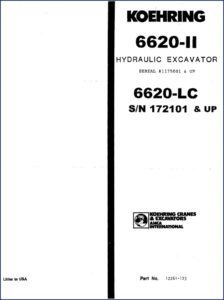koehring 6620, koehring manual