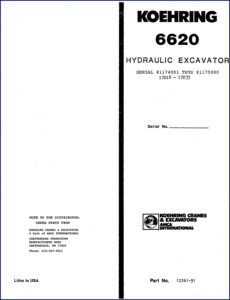 koehring 6620 1986 parts catalog, koehring parts catalog, koehring 6620