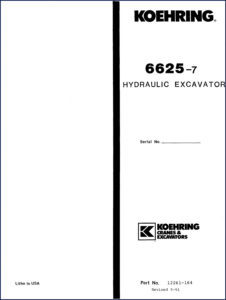 koehring 6625, koehring manual