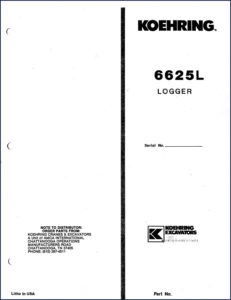 koehring 6625l 1985 parts catalog, koehring parts catalog, koehring 6625l