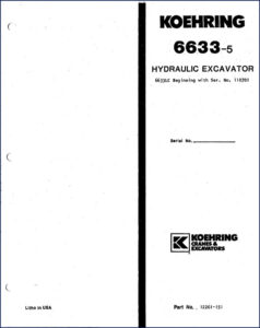 koehring 6633lc, 6633, koehring manual, koehring 6633lc,