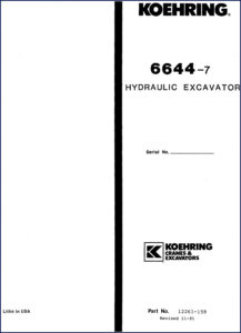 koehring 6644, koehring manual