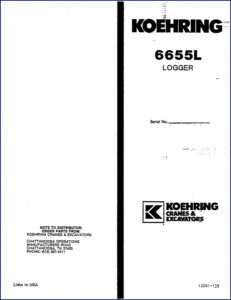 koehring 6655l, 6644l 1988 parts catalog, koehring parts catalog, koehring 6655l,