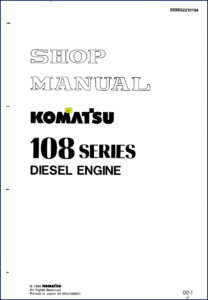 komatsu 108 1998 workshop manual, komatsu workshop manual, komatsu 108