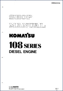 komatsu 108 series 1998 workshop manual, komatsu workshop manual, komatsu 108