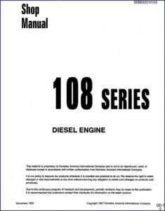 komatsu 108 series 1997 service manual, komatsu service manual, komatsu 108