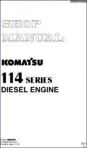 komatsu 114 series 2010 workshop manual, komatsu workshop manual, komatsu 114