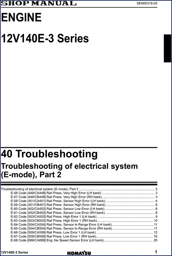 komatsu 12v140e, komatsu manual