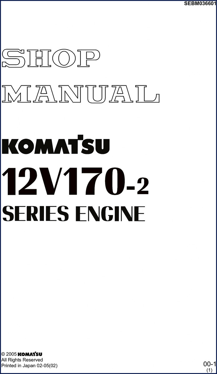 komatsu 12v170, komatsu manual