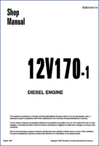 komatsu 12v170 1997 service manual, komatsu service manual, komatsu 12v170