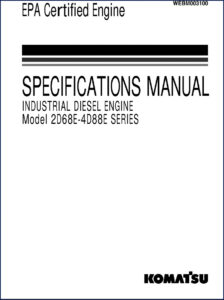 komatsu 2d68e, 4d88e technical manual, komatsu manual, komatsu 2d68e,
