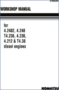 komatsu 4.2482, 4.248, t4.236, 4.236, 4.212 workshop manual, komatsu workshop manual, komatsu 4.2482,