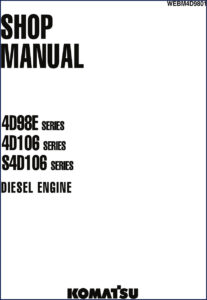 komatsu 4d98e, 4d106, s4d106 service manual, komatsu service manual, komatsu 4d98e,