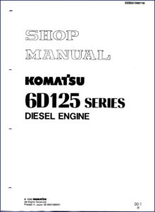 komatsu 6d125 1998 service manual, komatsu service manual, komatsu 6d125