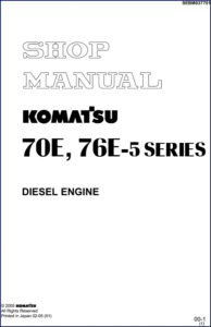 komatsu 70e, 76e, komatsu manual, komatsu 70e,
