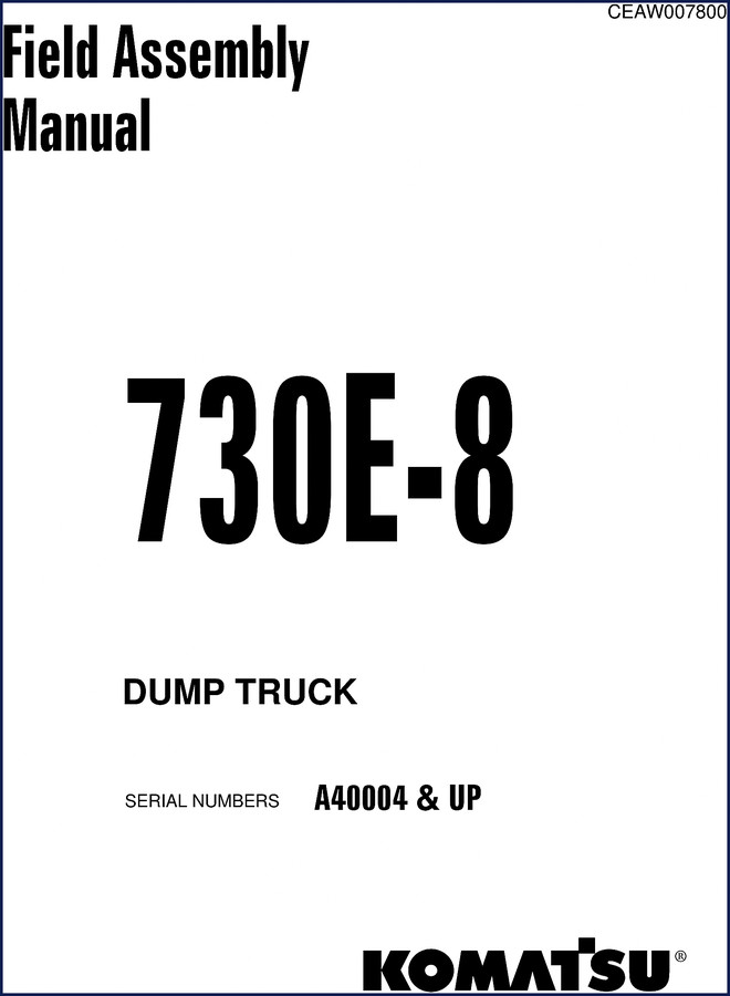 komatsu 730e, komatsu manual