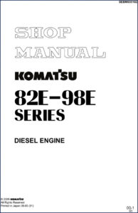 komatsu 82e, 98e 2005 workshop manual, komatsu workshop manual, komatsu 82e,