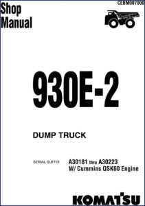 komatsu 930e, komatsu manual