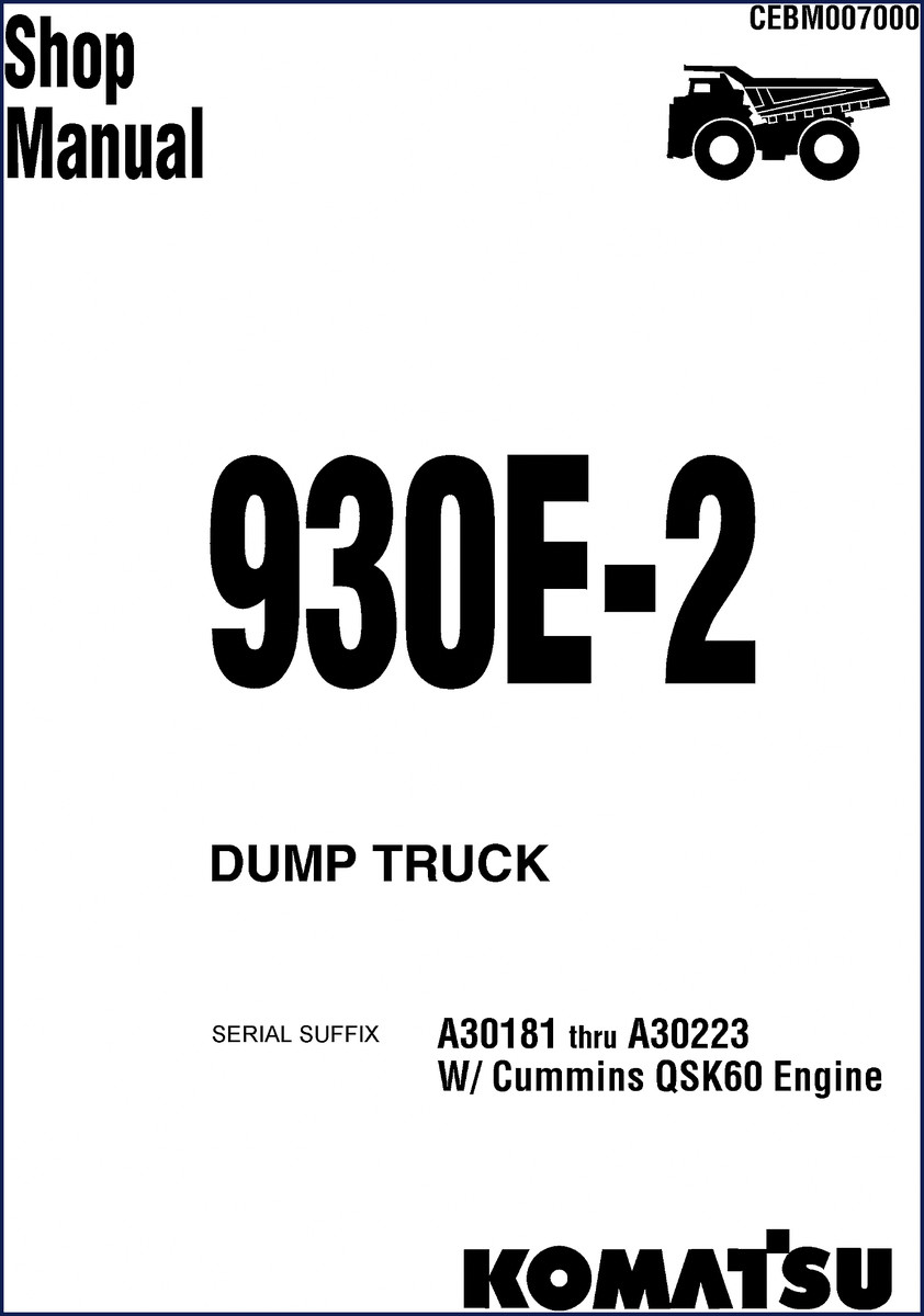 komatsu 930e, komatsu manual