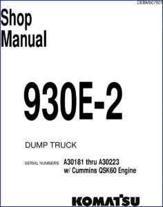 komatsu 930e, komatsu manual