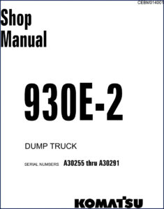 komatsu 930e, komatsu manual