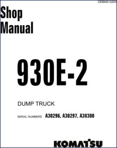 komatsu 930e, komatsu manual