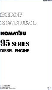 komatsu 95 series 1997 service manual, komatsu service manual, komatsu 95